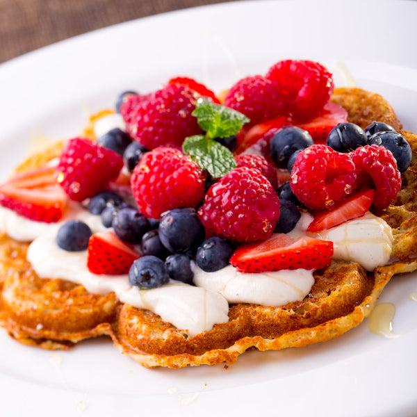 Oat Waffles With Wild Berries