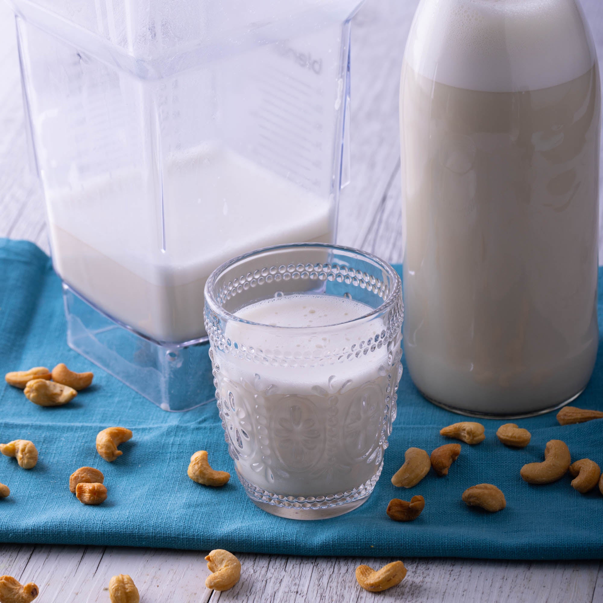 Save over $1,000 per year by making your own cashew milk. Simply blend 2 tablespoons cashew butter + 1 litre of water + pinch of salt. It will cost you under $1 per litre!