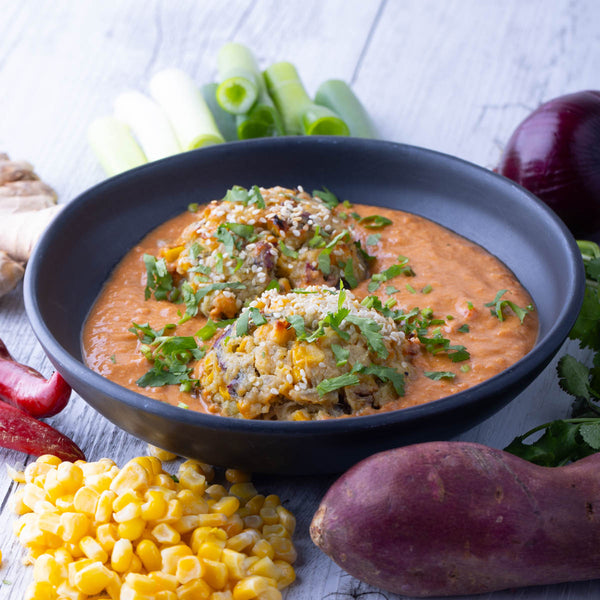 Bangkok Street Corn Cakes w Satay Sauce