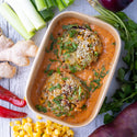 Bangkok Street Corn Cakes w Satay Sauce
