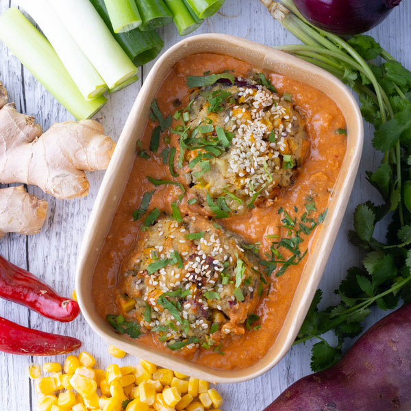 Bangkok Street Corn Cakes w Satay Sauce