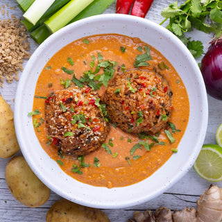 Sticky Asian Glazed Meatballs w Satay Sauce