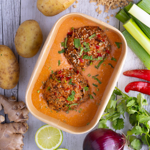Sticky Asian Glazed Meatballs w Satay Sauce