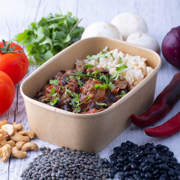 Luscious Lentil & Bean Chilli w Brown Rice