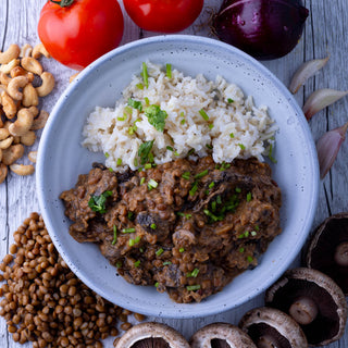 Magical Lentil Mushrooms w Brown Rice