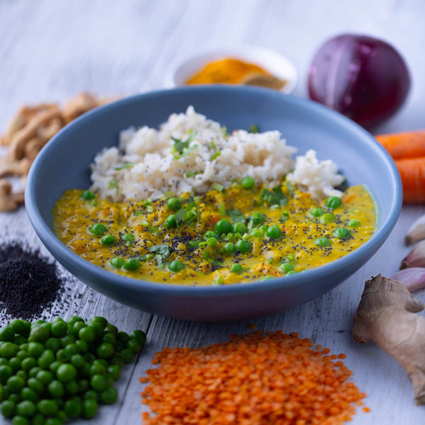 Curried Poppy Seed Dahl w Brown Rice