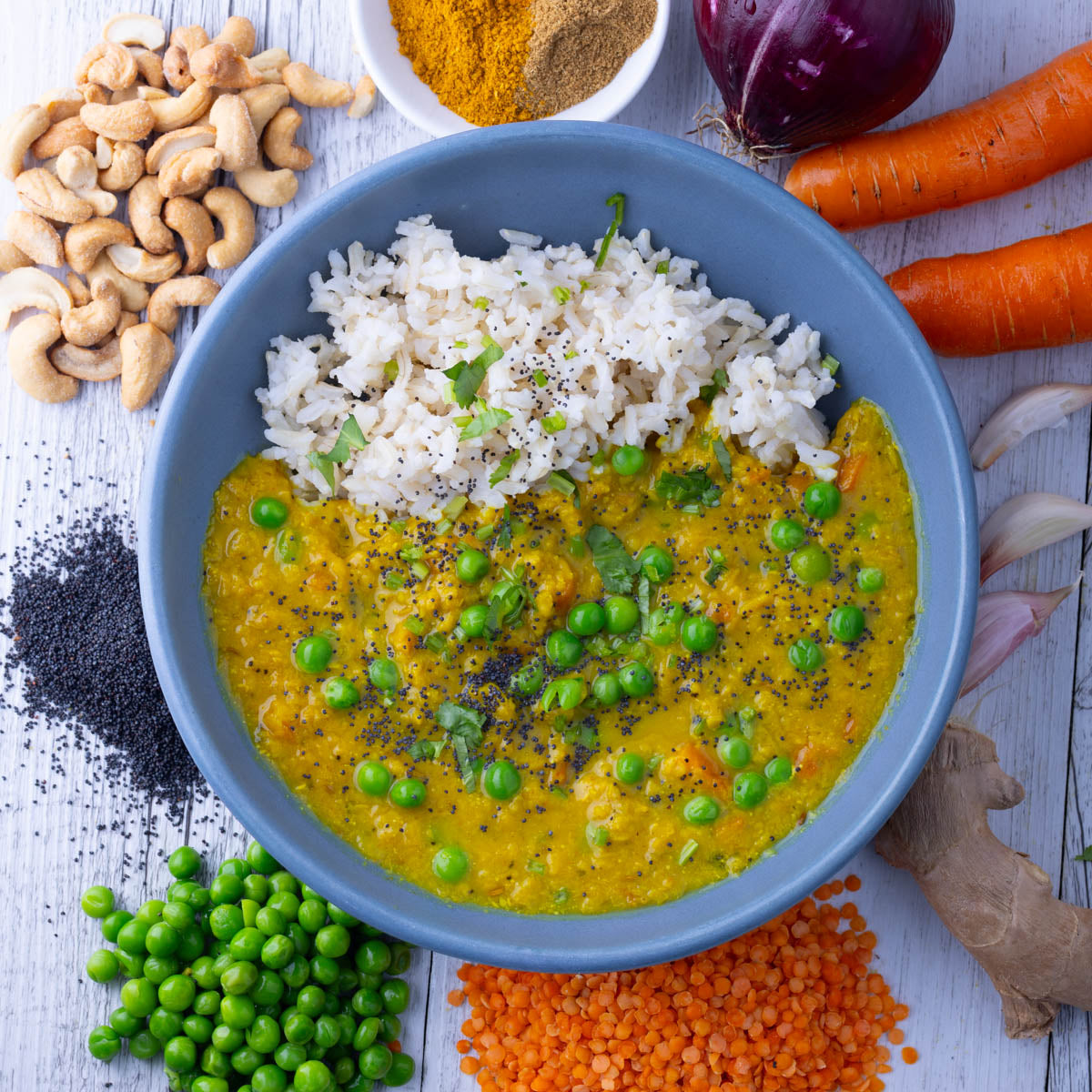 Poppy Rice Play Golden Poppy Seed Dahl w Brown Rice | Revive Cafe