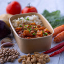 Creamy Chickpea Stroganoff w Brown Rice