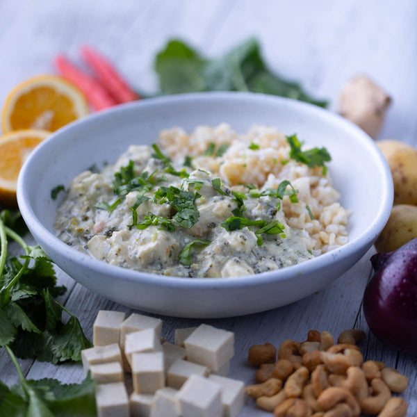 Spicy Thai Green Tofu Curry w Brown Rice