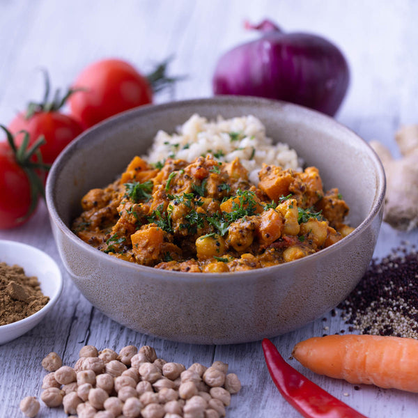 Chickpea & Quinoa Tandoori w Brown Rice (S)