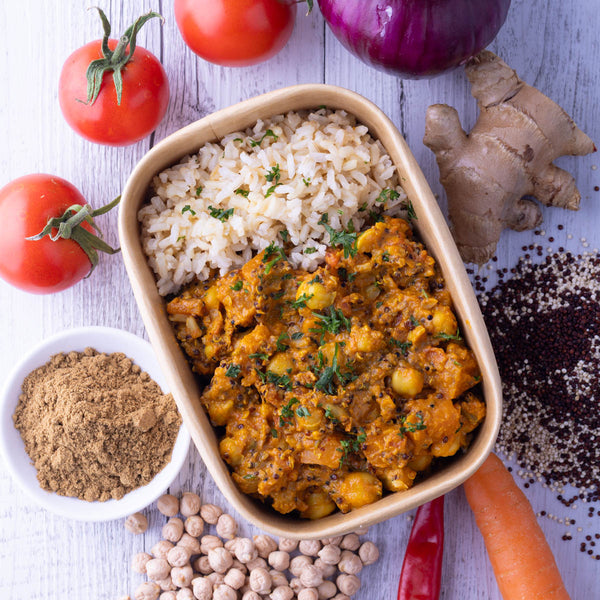 Chickpea & Quinoa Tandoori w Brown Rice (S)