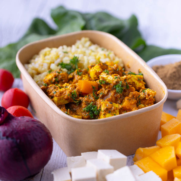 Pumpkin Spinach & Ginger Tofu Curry w Brown Rice