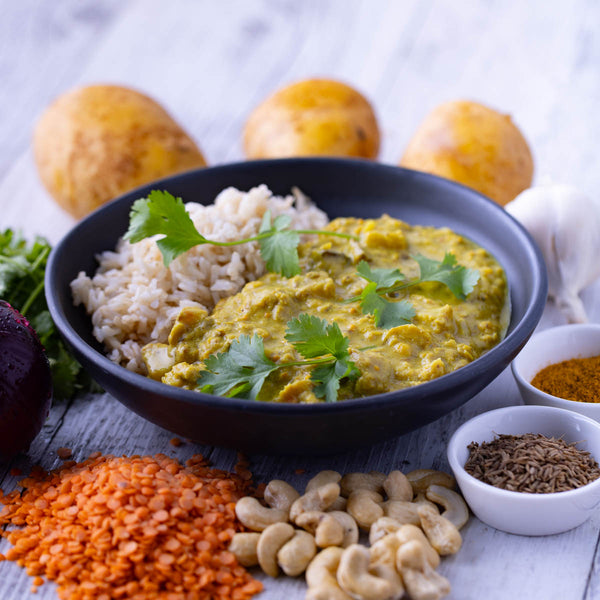 Warming Dahl Aloo w Brown Rice