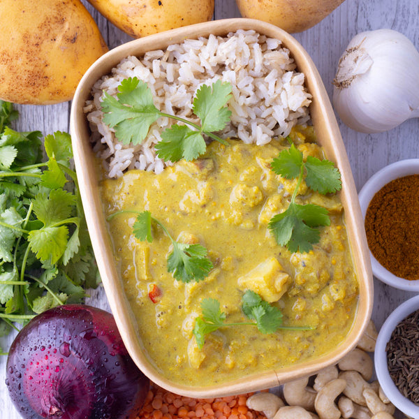 Warming Dahl Aloo w Brown Rice