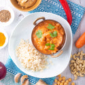 Reheat Hotpot: Indonesian Chickpea Satay w Brown Rice - Revive Cafe