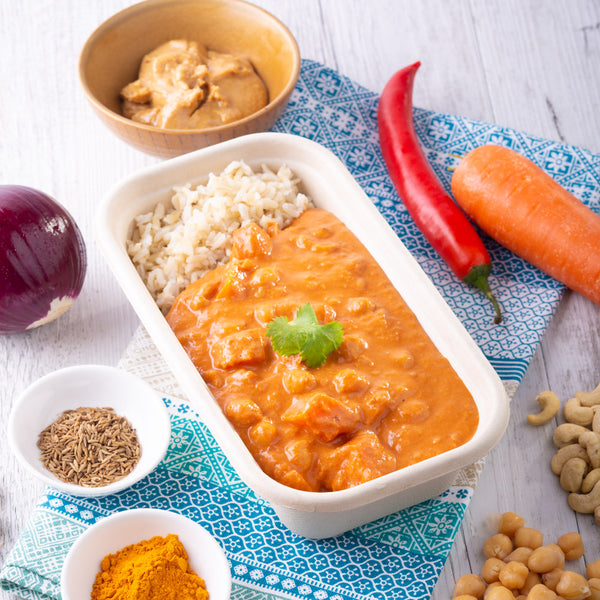 Reheat Hotpot: Indonesian Chickpea Satay w Brown Rice - Revive Cafe
