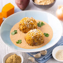 Reheat Meal: Pumpkin & Kumara Balls w Satay Sauce