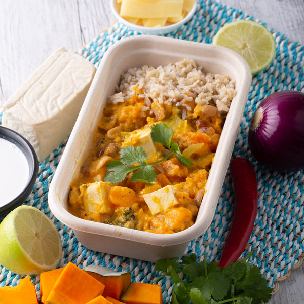 Reheat Hotpot: Thai Tofu Laksa with Pumpkin & Brown Rice (GF)
